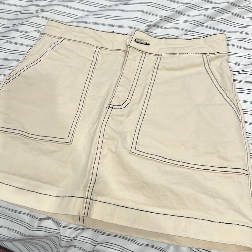 off white denim short - Picture 1 of 3